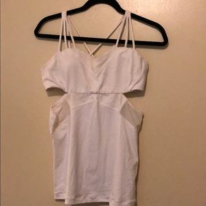 White Lululemon cut out tank top- size 10